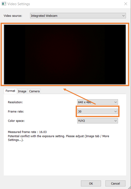 Video Settings Frame Rate
