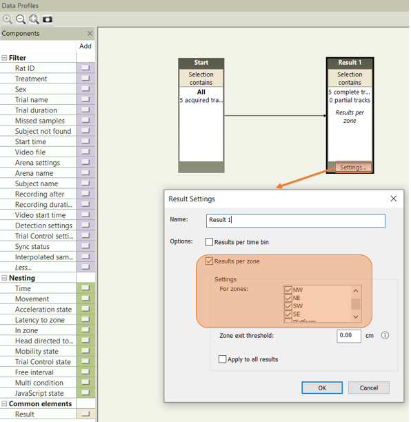 Data Profile Zone Settings