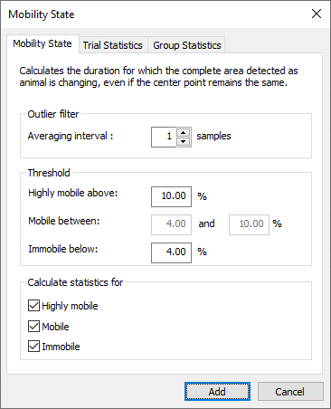 Mobility States Thresholds
