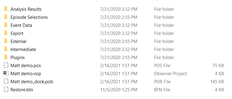 Project folder structure