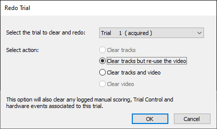 Trial Selection Screenshot
