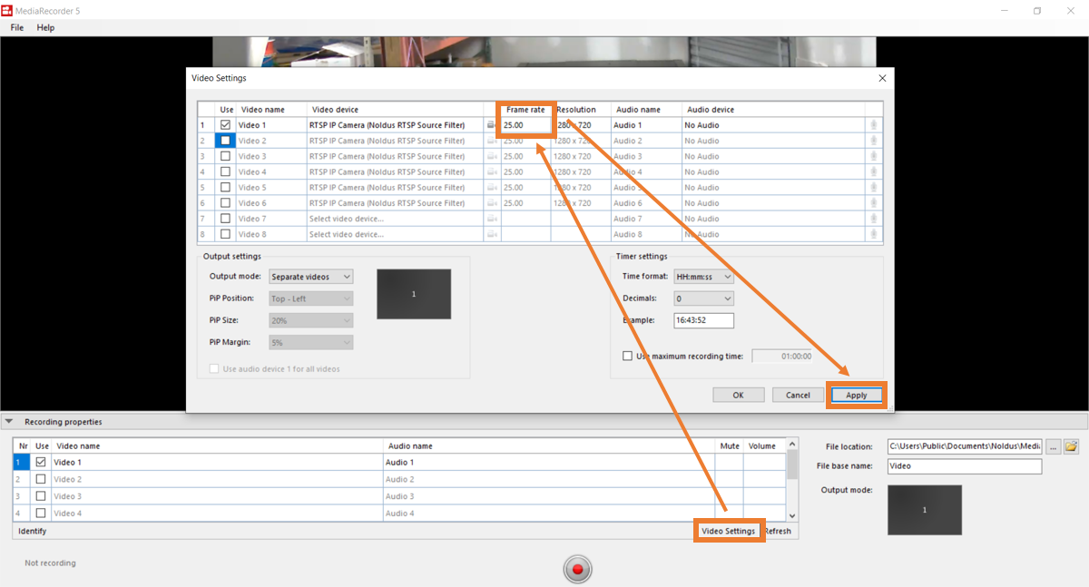MediaRecorder Frame Rate Adjustment