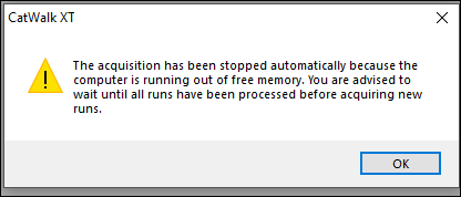 Insufficient memory error screenshot