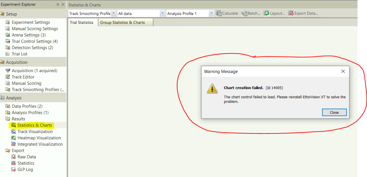 Chart Wrapper Error Message