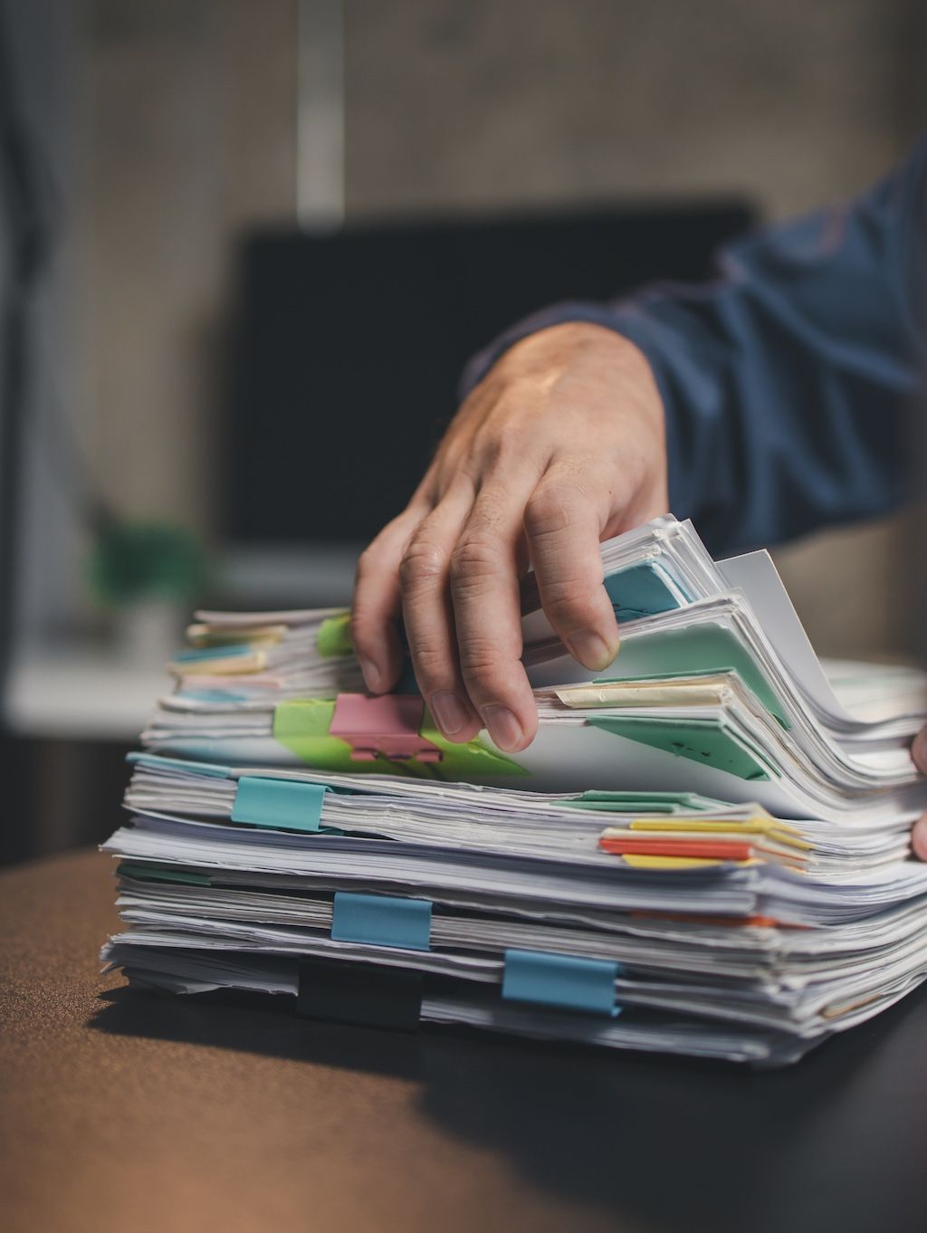grant application pile of papers administration