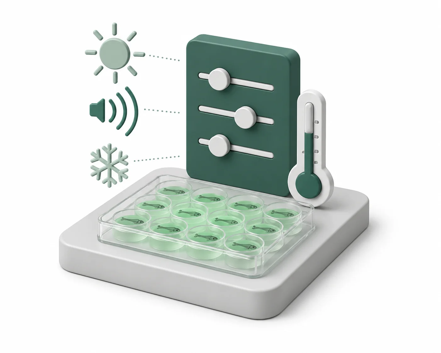 Light, sound and temperature control