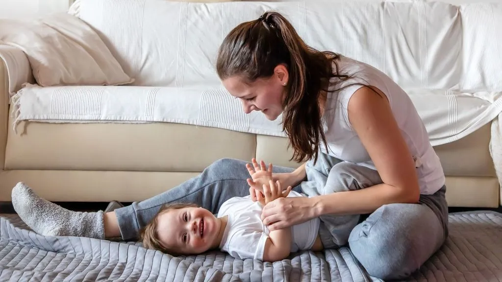Mother and child with Down syndrome