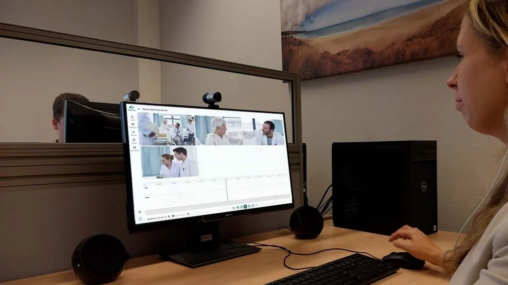 Reviewing a recorded skills session with NoldusViso in the lab